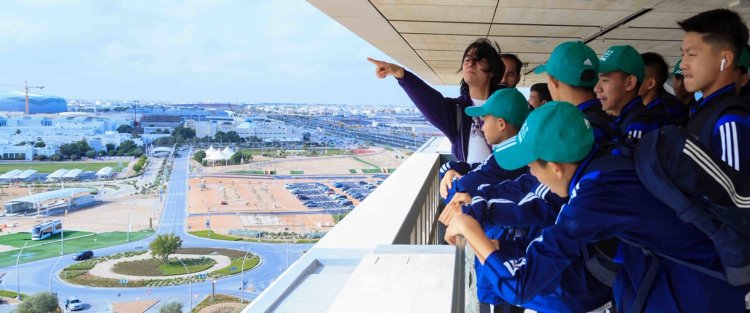 Future stars of Wanda Group's Chinese Super League club Dalian Professional FC visit Doha for week of football 