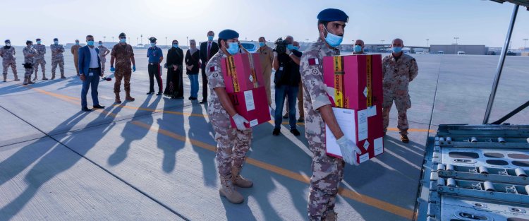 نقل عيّنات بلازما المتعافين من فيروس (كوفيد-19) من قطر إلى إيطاليا من خلال تعاون مشترك بين مؤسسة قطر ومؤسسة حمد الطبية والسفارة الإيطالية في قطر  