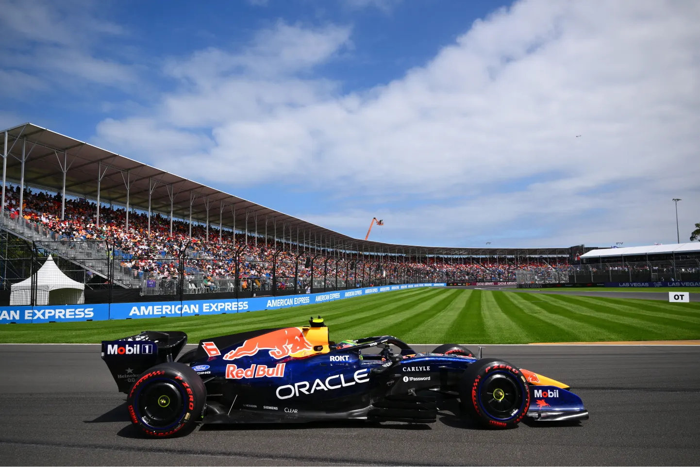 Oracle Red Bull Racing RB22 car on track during the 2026 Australian Grand Prix weekend in Melbourne, Australia. 