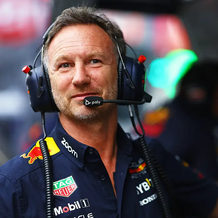 Headshot of Christian Horner the CEO and Team Principal of Oracle Red Bull Racing