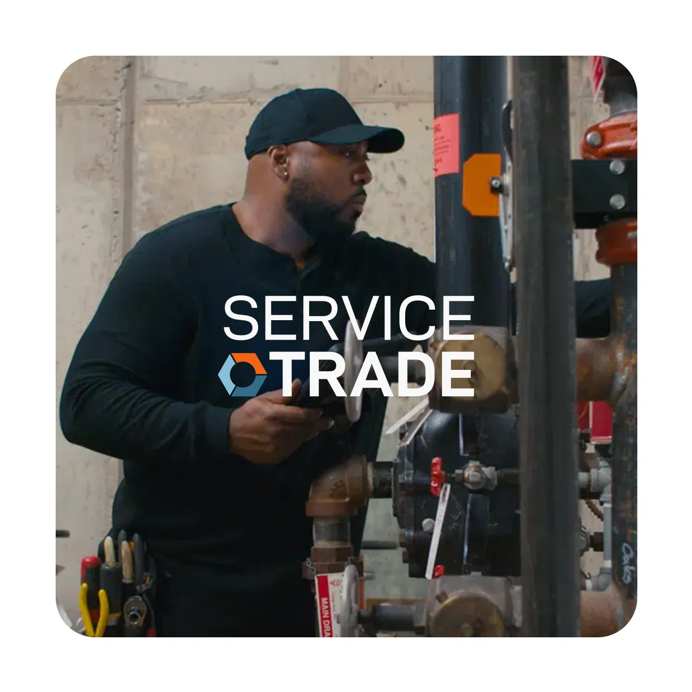ServiceTrade customer in an industrial setting, highlighting the real-world ROI of using 1Password for AI spend tracking.