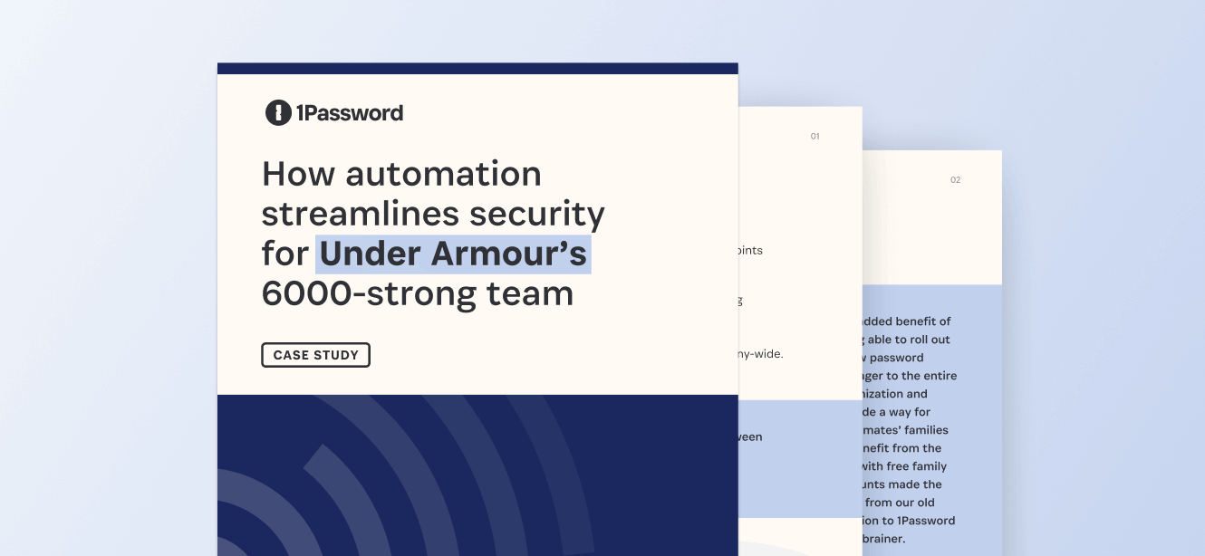 How Under Armour uses 1Password to streamline security
