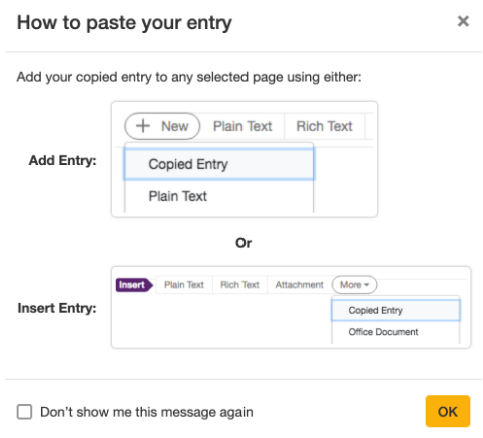 Paste Your Entry
