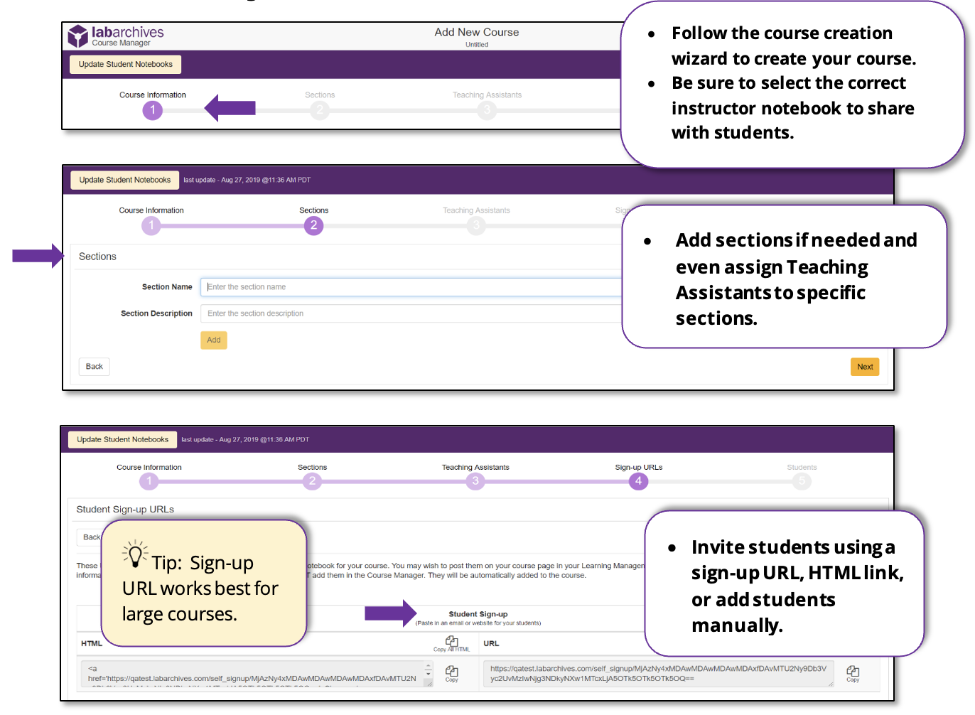 Education Create Course Add Students