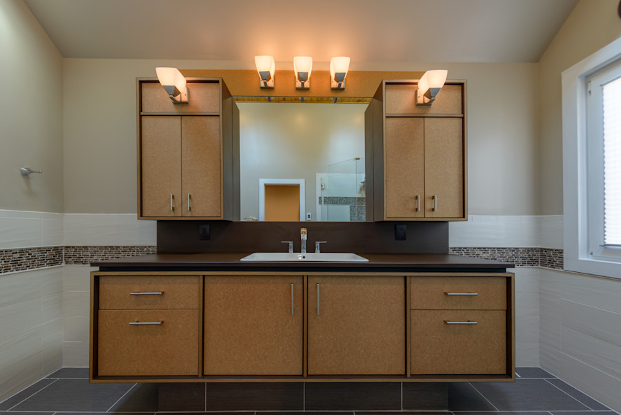 Richlite Stratum Birch Custom Bathroom Vanity 5150 Cabinets & Millwork