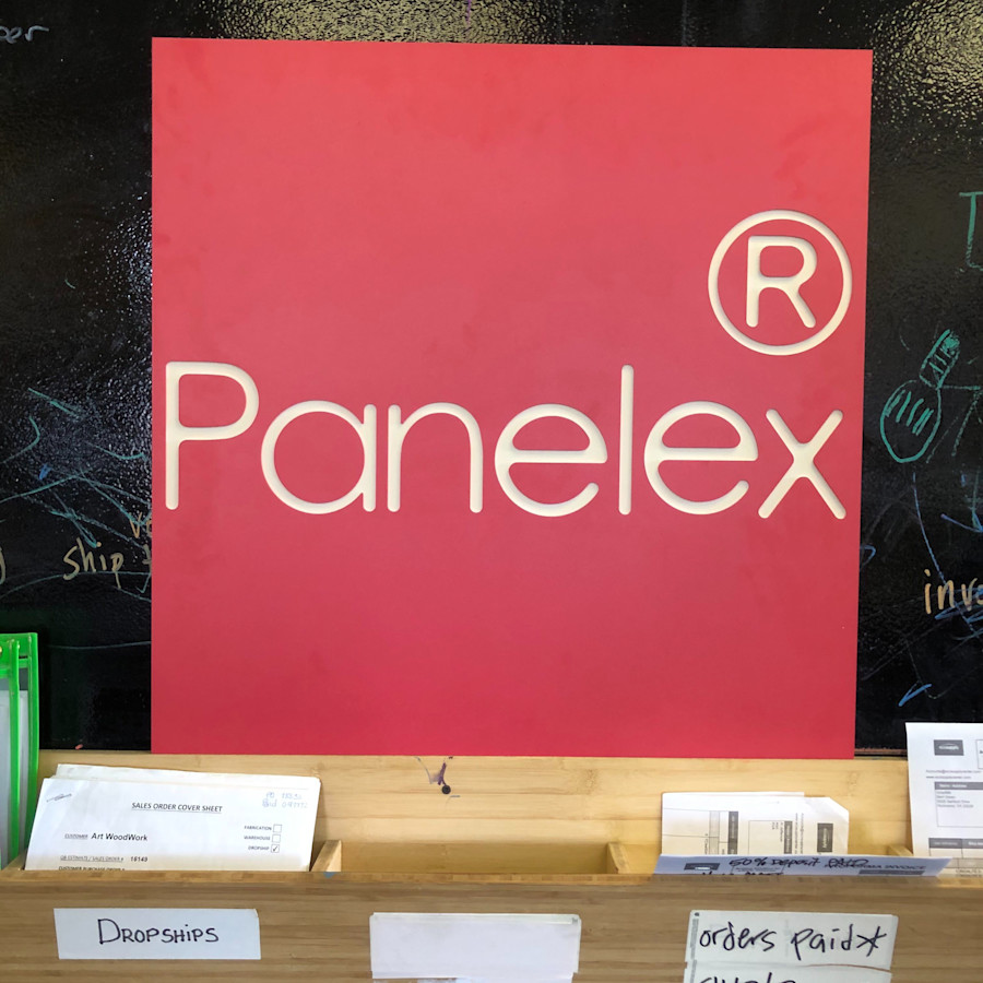 Panelex Logo Pink Signage