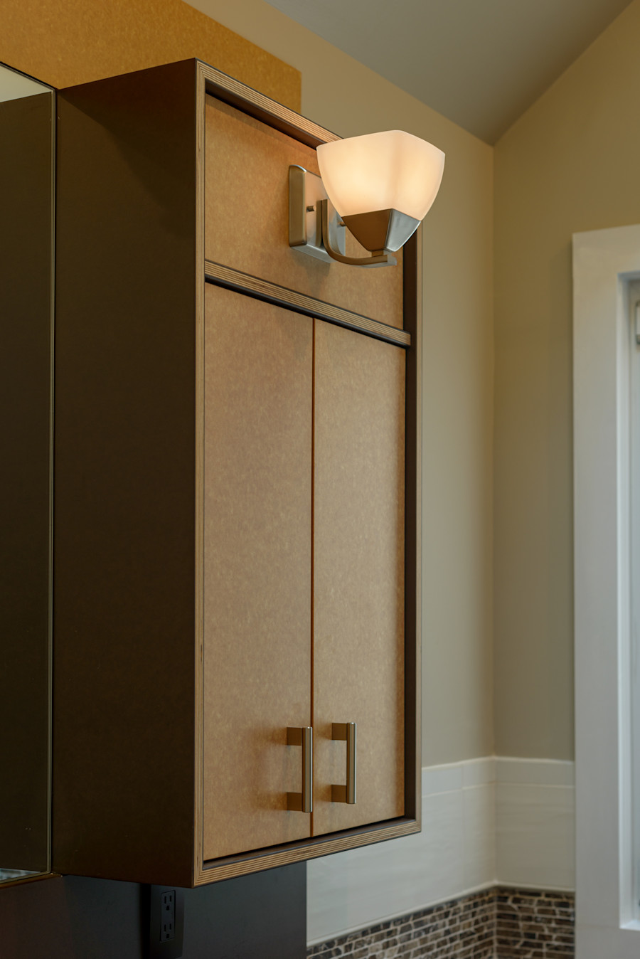 Richlite Stratum Birch Custom Bathroom Vanity 5155 Cabinets & Millwork