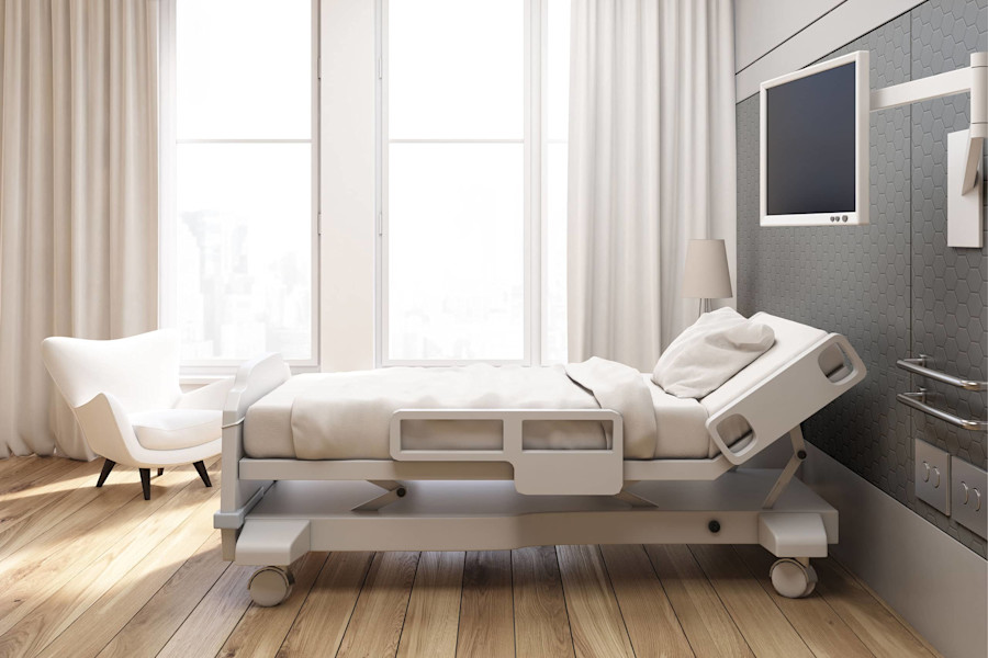 Tekstur Hospital Room Mockup - H3 Warm Gray