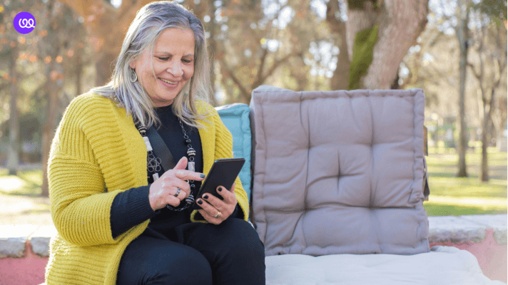 woman on a bench