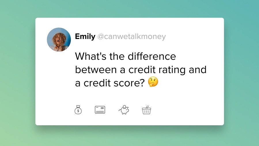 what's the difference between a credit rating and a credit score?