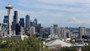 The Space Needle and Mount Rainier loom over the Seattle city skyline. Seattle University is now accepting international student applications via Shorelight.