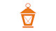 This image shows Shorelight's company logo: a traditional fishing-style lantern in orange.