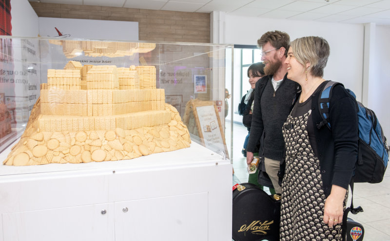 You butter believe it! Edinburgh Castle made from shortbread goes down a treat with passengers