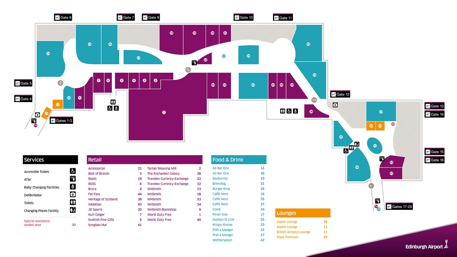 Airport Maps Edinburgh Airport   Airside Map September 2023 