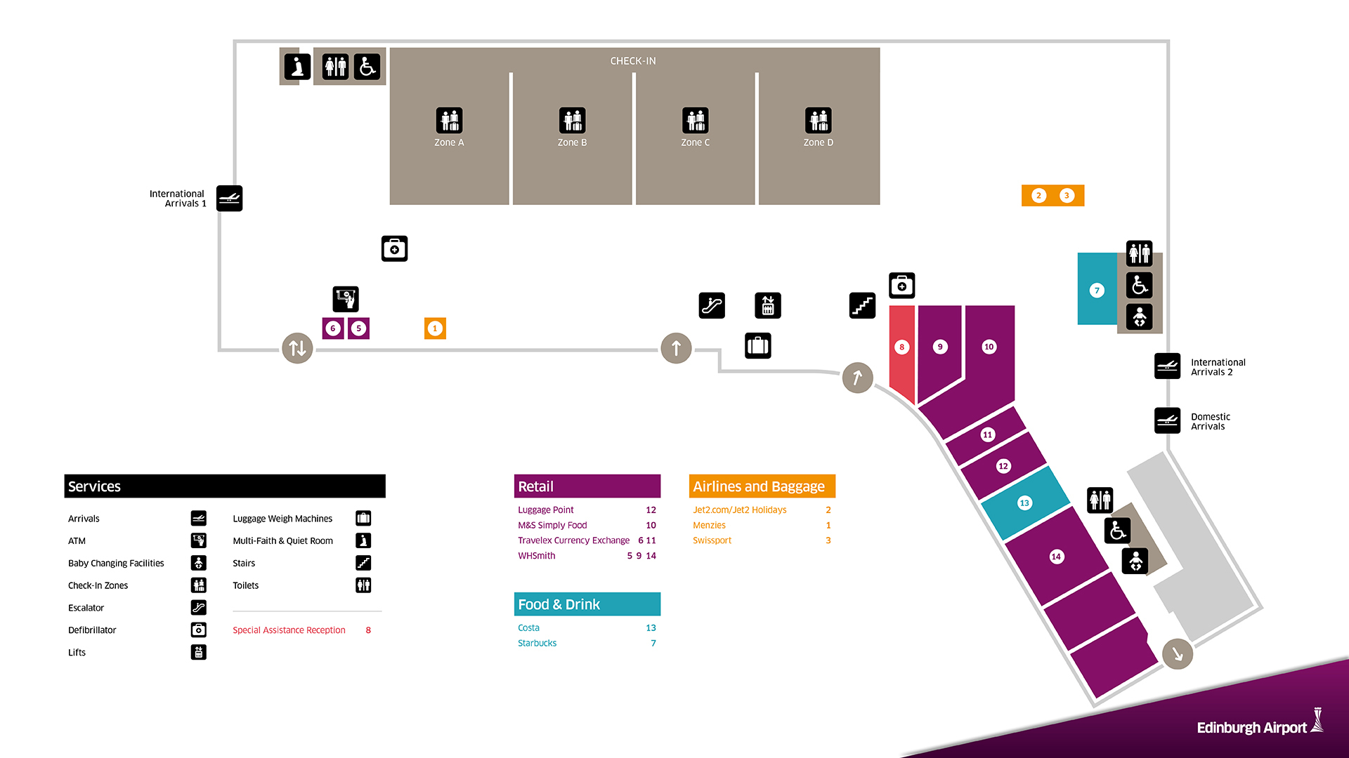 Airport maps | Edinburgh Airport