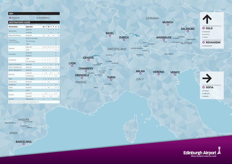 Ski destination map winter 23/24