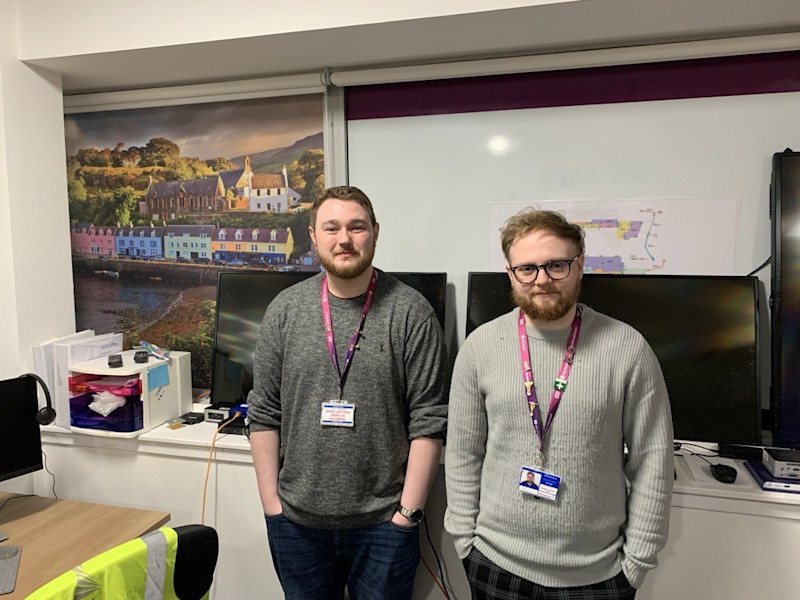 David Church and Frankie Moralee - Edinburgh Airport IT team