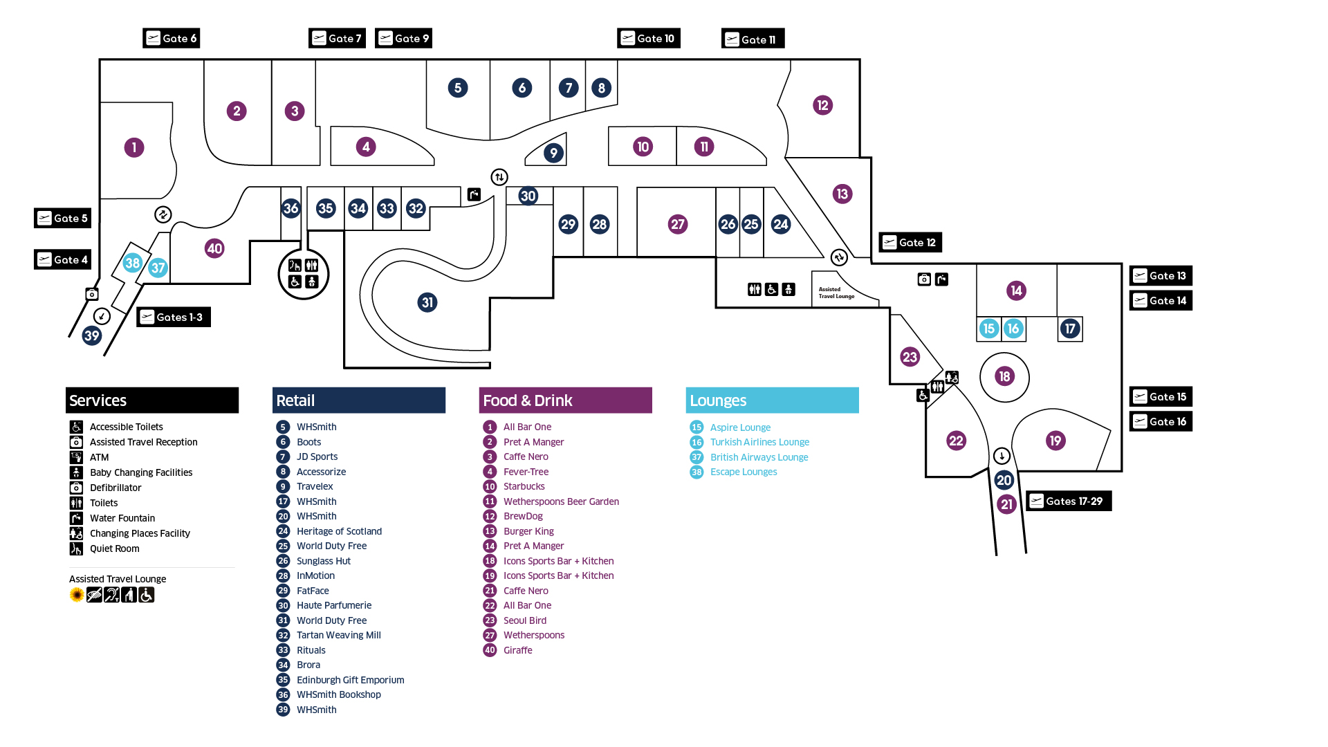Departure Lounge Map June 2026
