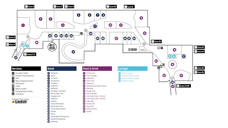 Departure Lounge Map June 2026