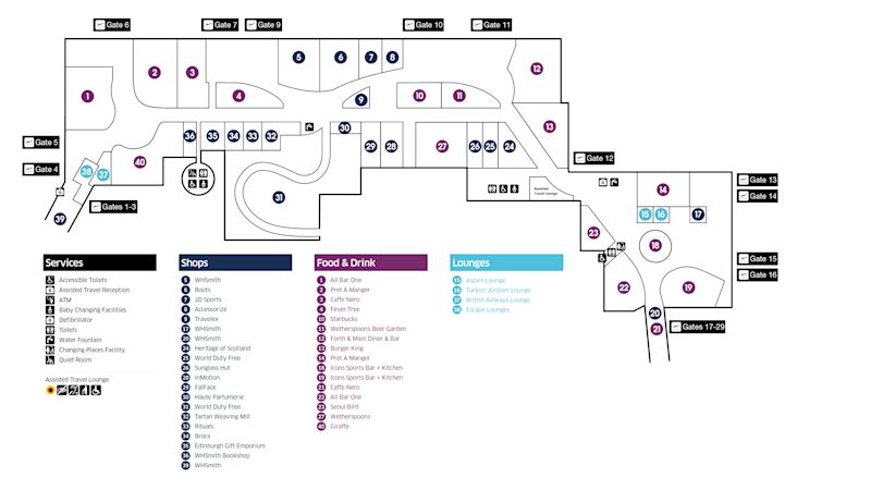 July 2026 departure lounge map