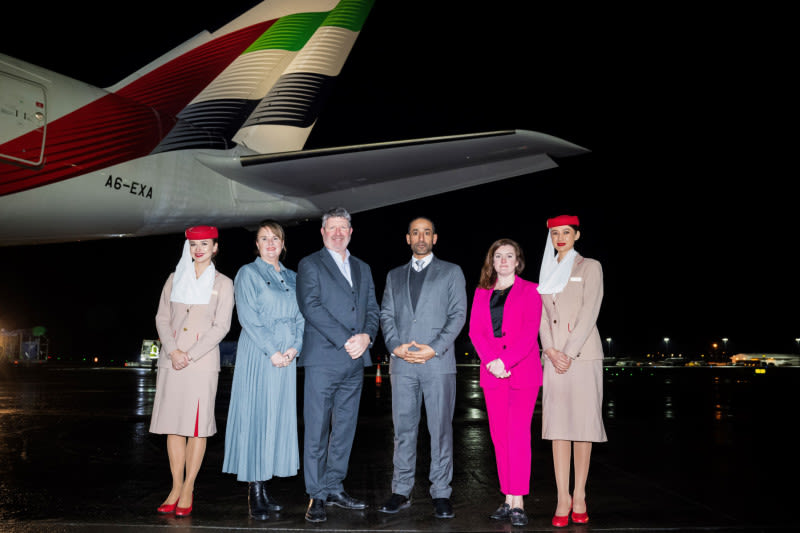 Emirates A350 at EDI