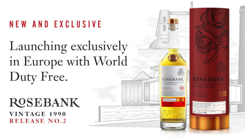 Rosebank whisky bottle
