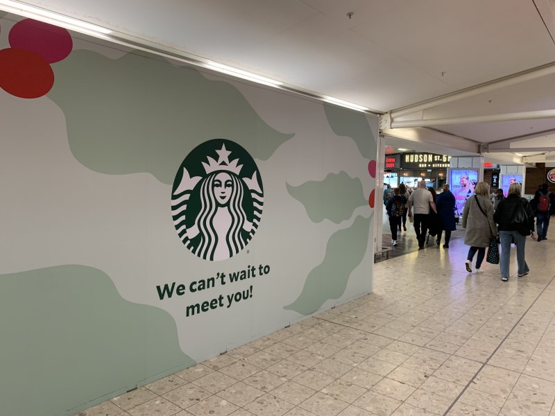 Starbucks unit in departures