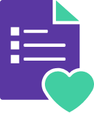 Icon text and heart