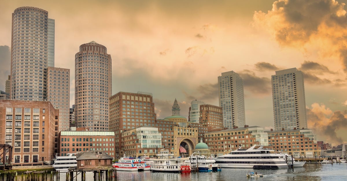 Ships on the Boston Harbor