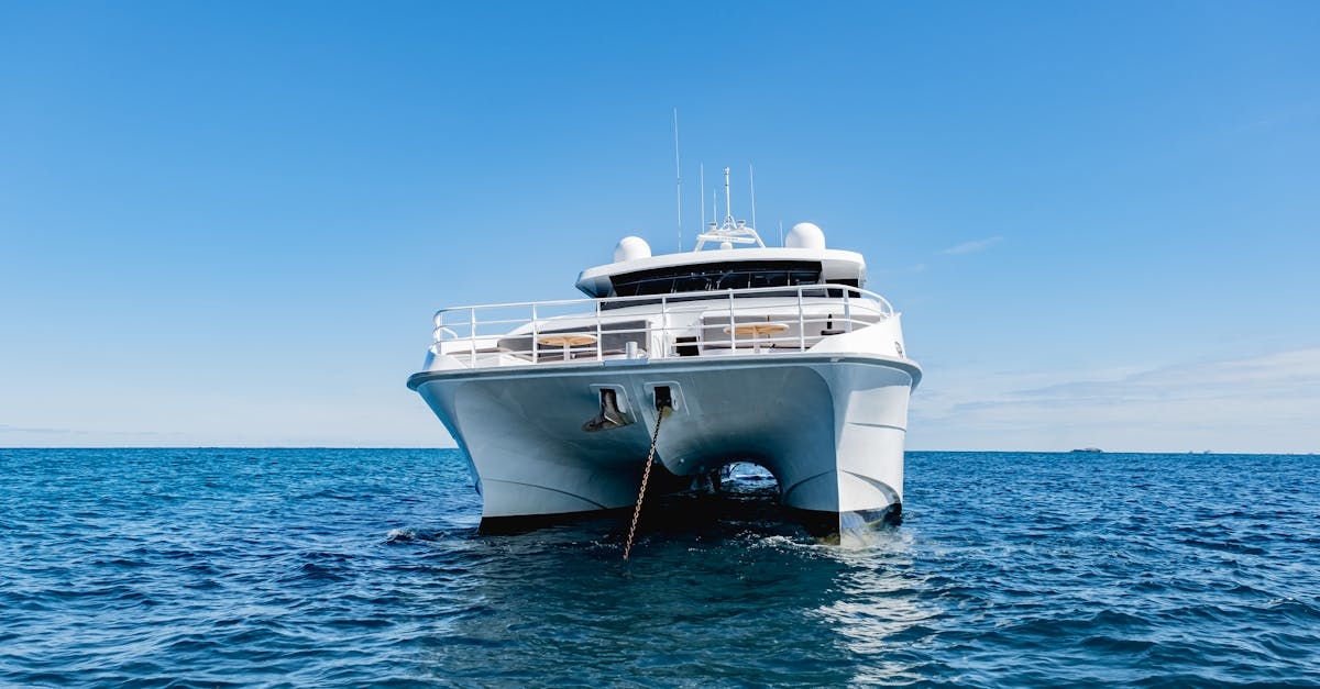 A White Luxury Yacht on the Sea