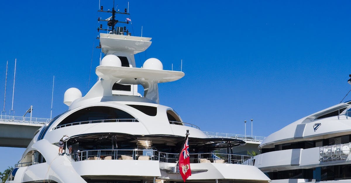 Clear Sky over Motor Yacht