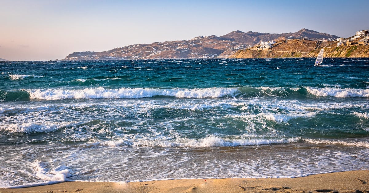 Ocean Waves Crashing on Shore