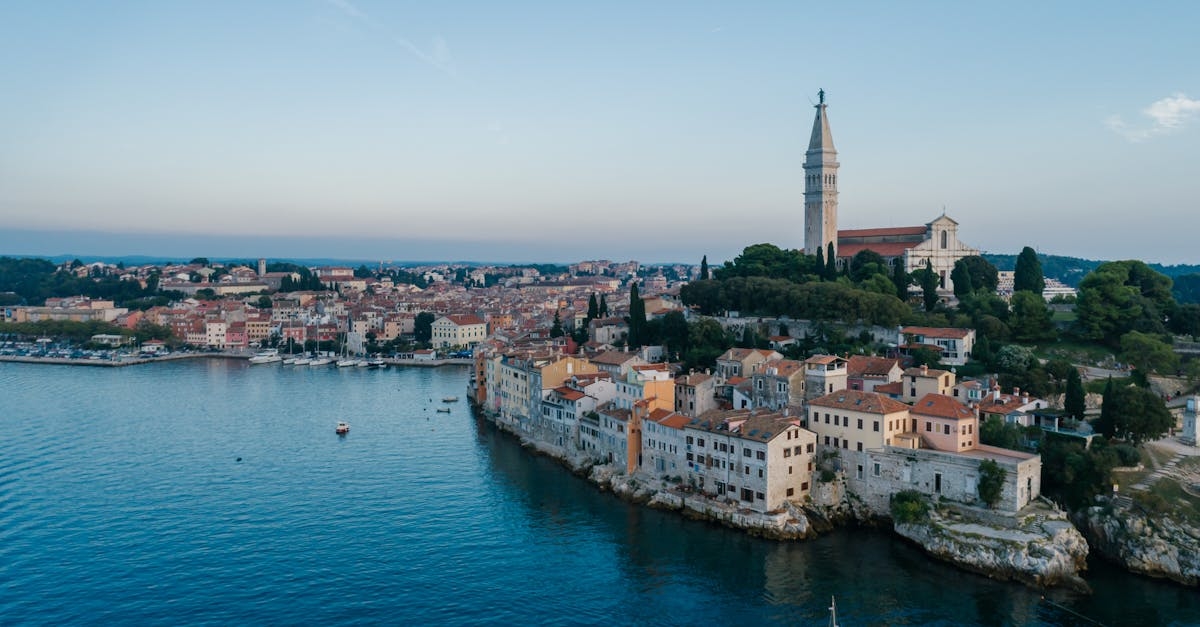 Coast of the Picturesque City of Rovinj in Croatia