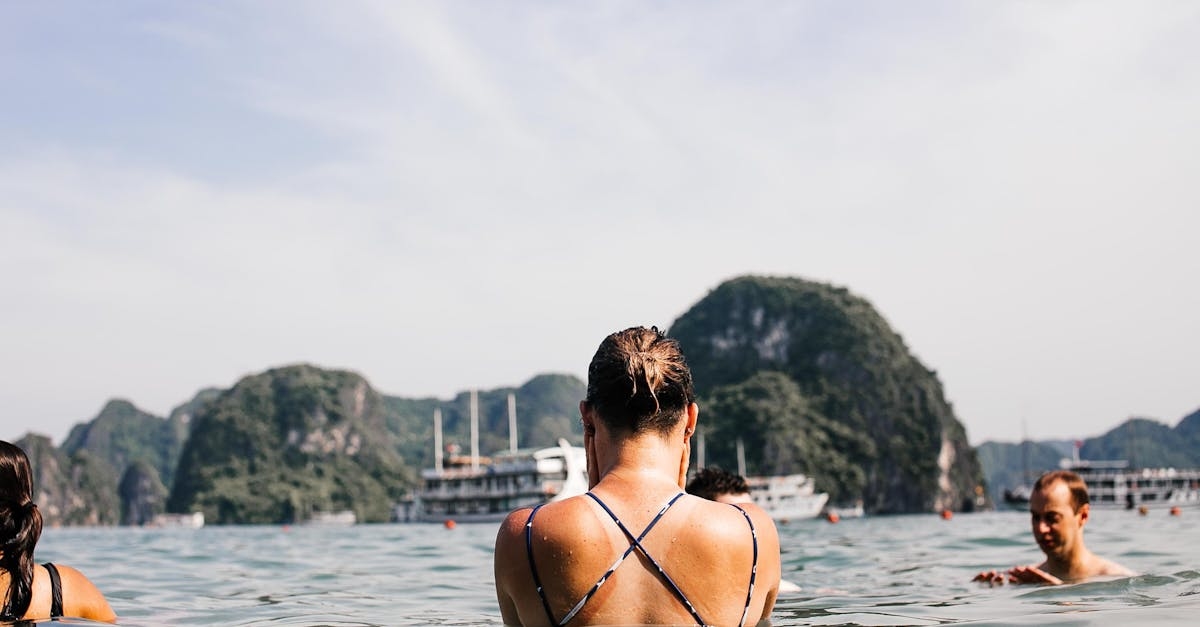 A Woman Swimming on the Ocean