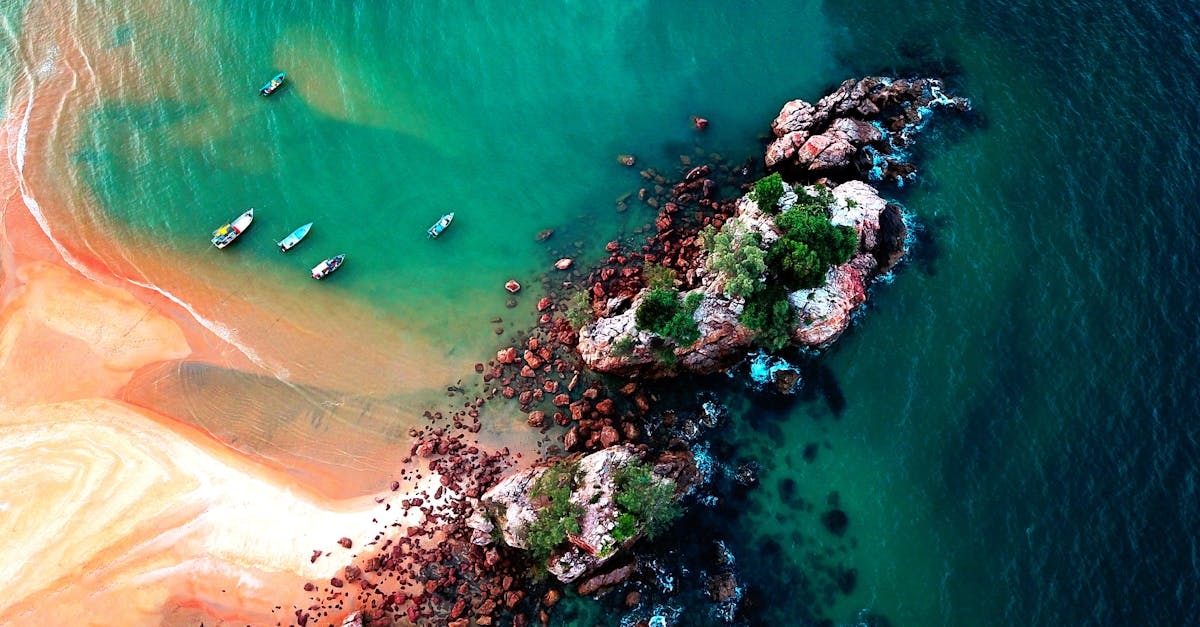 Tropical rocky island in ocean water