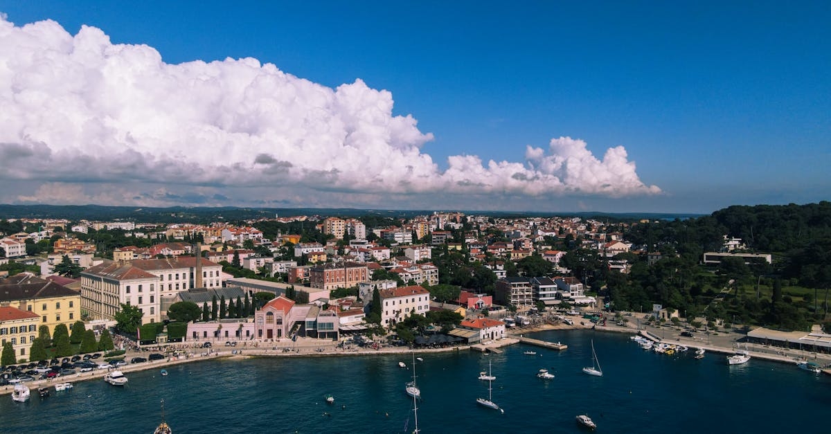 Sea Coast of Rovinj in Croatia