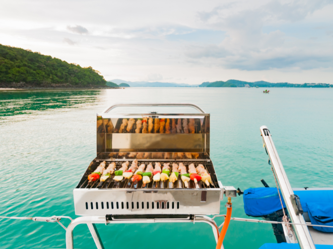 Grilling on the boat