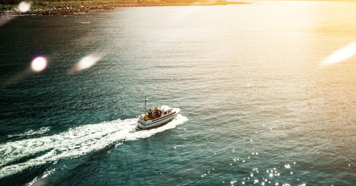 Aerial View Photo of Motor Boat on Sea