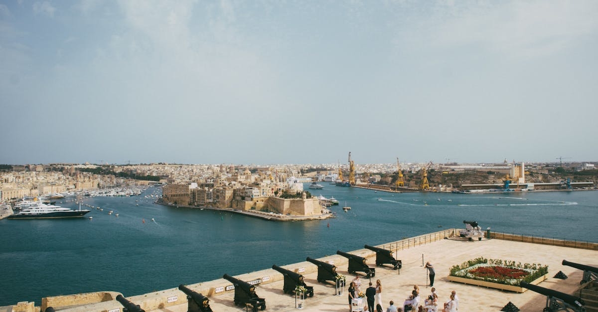 Vintage Canons in the Island in Valletta Malta