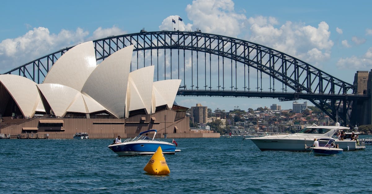 Yachts Sealing on the Sea Near Sydney Opera House