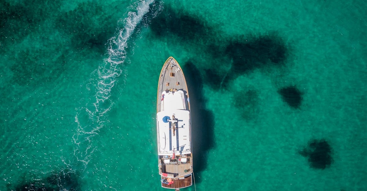 Aerial Photography of White and Brown Boat