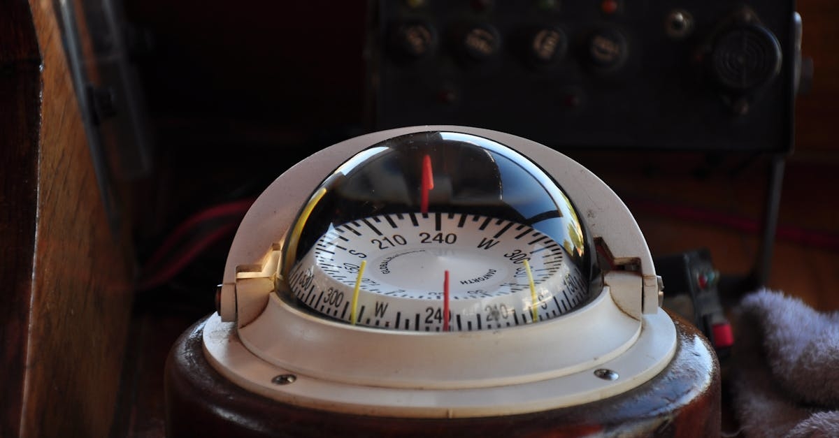 Close-up Shot of an Analog Compass