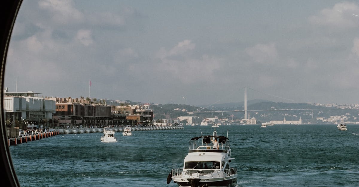 White and Black Boat on Sea