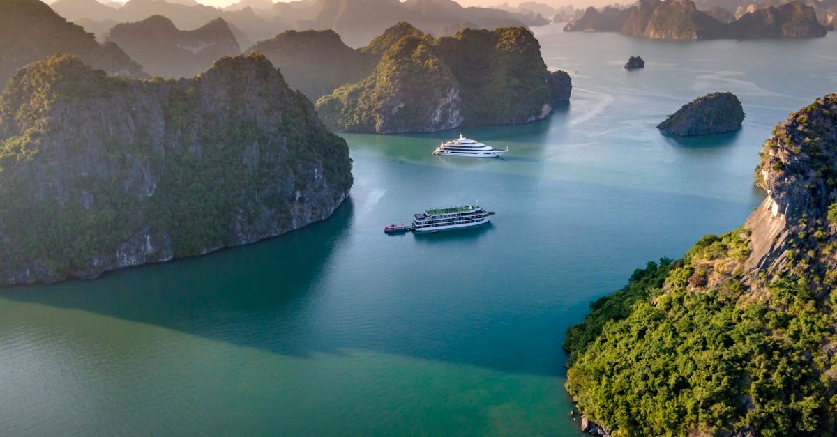 Aerial View of the Ha Long Bay in Vietnam