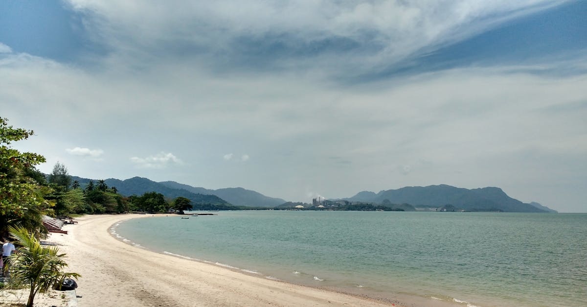 Empty Sand Beach with Ocean on Tropical Resort