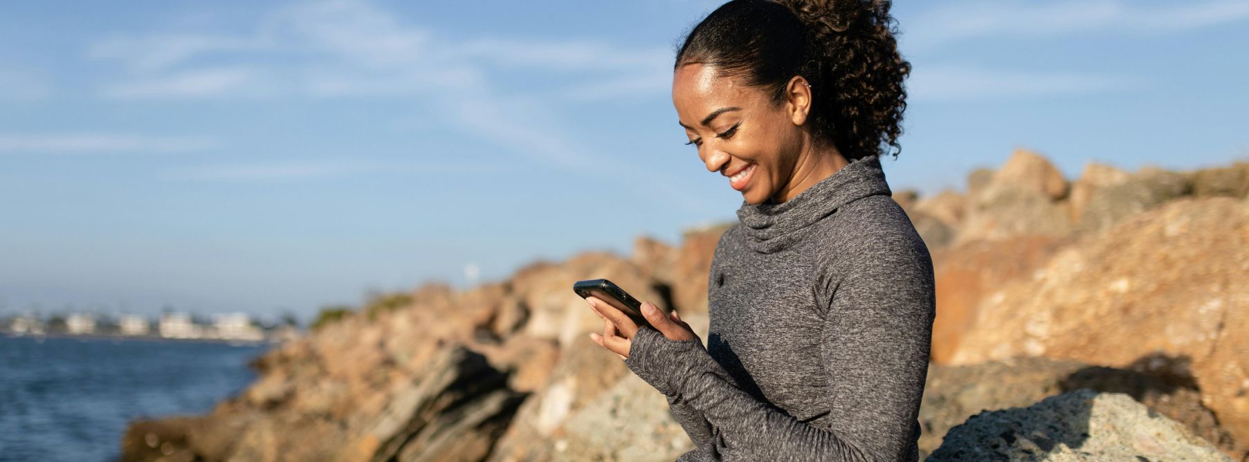 woman using a safe language learning platform to talk to exchange partners