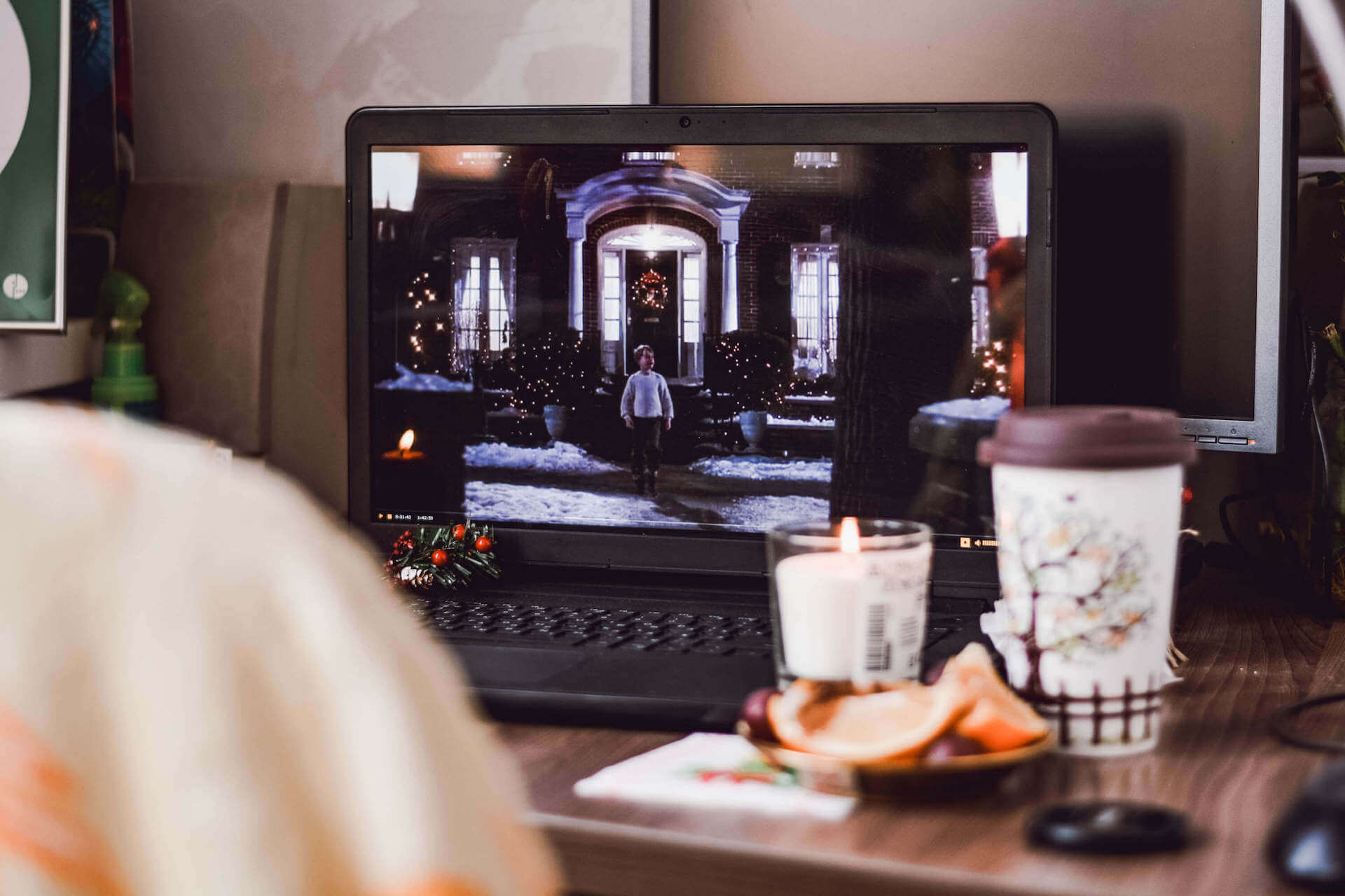 christmas movies on laptop