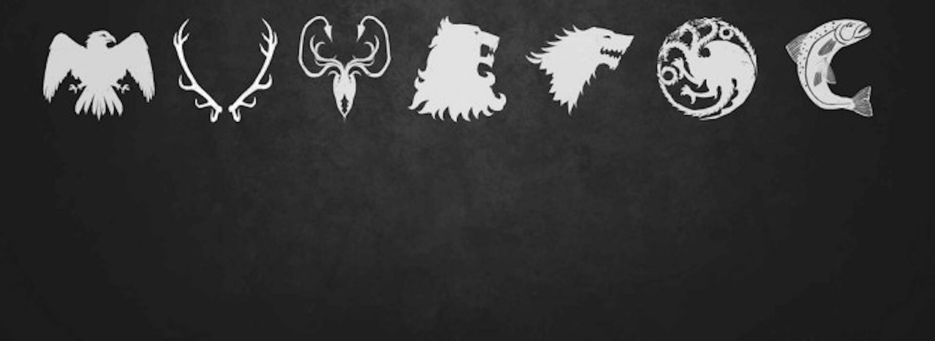 game of thrones symbols on black background