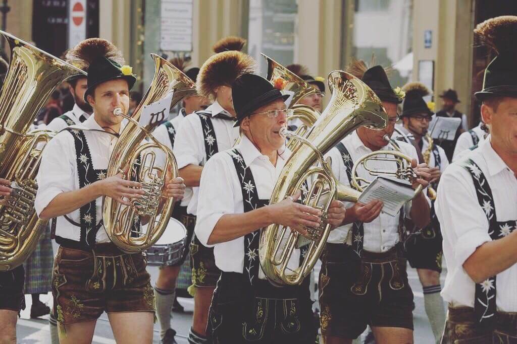 Band playing during Oktoberfest