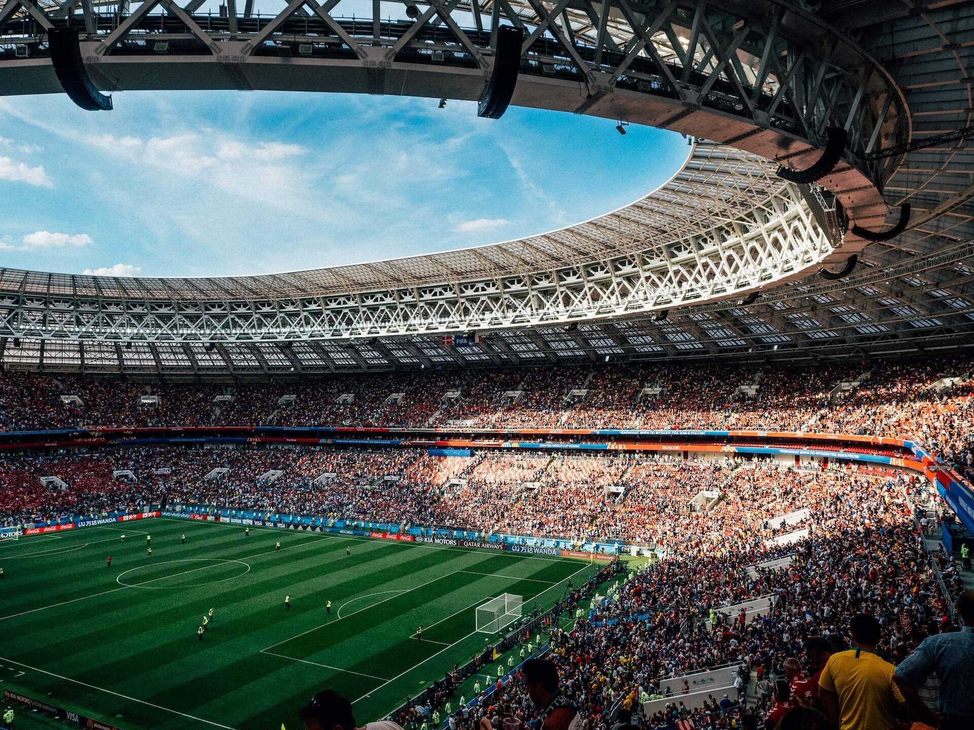 full football stadium during world cup